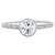 Art Deco 1.00 CTW Diamond Platinum Bezel Engagement Ring