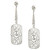 14K White Gold Deco Style Diamond Earrings