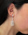14K White Gold Deco Style Diamond Earrings