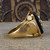 Art Deco Onyx and Rose Cut Diamond Chunky Signet Ring in 14ct Yellow Gold