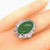 Vintage Grade A Apple Green Jadeite Jade Ballerina Diamond Ring, GIA Jade Report
