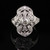 Antique Art Deco Platinum Old European Diamond Shield Ring