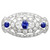 5.68 Carat Diamond and 2.35 Carat Sapphire Platinum Brooch