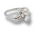 Jabel Antique Old European Diamond Bypass Ring in 18 Karat White Gold