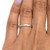 White Gold Orange Blossom Wedding Band
