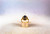 Art Deco Style 1.15 Carat White Diamond Blue Sapphire Yellow Gold Cocktail Ring
