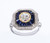 On Sale!! Pretty Art Deco Style Cubic Zirconia Sapphire Sterling Ring