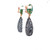 18K Yellow Gold Agathe, Sapphires and Blue Topaz Sleeping Earrings