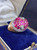 Art Deco Natural Ruby Diamond Bombe Cocktail Ring Rose Gold Platinum 1930s 1940s