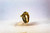 Handcrafted Modern White Diamond Blue Sapphire Yellow Gold Cocktail "Snake" Ring