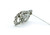 Black Starr & Frost Diamond Platinum Art Deco Pin with D Internally Flawless