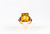 Art Deco Style 12.42 Carat White Diamond Ruby Citrine Yellow Gold Cocktail Ring