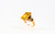 Art Deco Style 12.42 Carat White Diamond Ruby Citrine Yellow Gold Cocktail Ring
