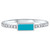 14K White Gold Pave Diamond Turquoise Enamel Rectangle Ring, Shlomit Rogel