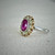 4.64 Carat Burma Pink Sapphire and Diamond Engagement Ring 18 Karat