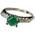 Vintage Colombian Emerald Engagement Ring Platinum