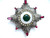 Vintage Art deco style Star brooch sterling rhinestones 1940s US