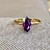 Purple Marquise Sapphire Engagement Ring 18 Karat Gold and Platinum