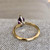 Purple Marquise Sapphire Engagement Ring 18 Karat Gold and Platinum