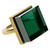 14 Karat Yellow Gold Art Deco Style Ring with Green Quartz, Featured in Vogue