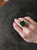 14 Karat Yellow Gold Art Deco Style Ring with Green Quartz, Featured in Vogue