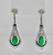 Jade Enamel Diamond Long Earrings