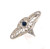 Original Art Deco Filigree Sapphire Diamond Gold Platinum Ring