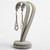 Art Deco Style Diamond Drop Earrings, Total Est .58 Carat 18 Karat White Gold