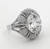15 Carat Round Pave CZ Cubic Zirconia Sterling Ring