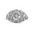 Art Deco 1.30 Carat Old European Cut Diamond Platinum Engagement Ring