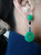 Art Deco Style Jade Gold Diamonds Black Onyx Green Enamel Dangle Earrings