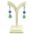 Colombian Emerald, Sapphire and Pearl Dangle Earring