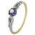 French, Late Art Deco, 18 Karat Gold, Diamond, Pearl and Sapphire Bangle
