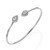 0.3 Carat Diamond Bangle, Pear Shape Bracelet, 18K Gold Bracelet, Diamond Bangle