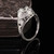 Antique Art Deco Platinum Old European Cut Diamond Floral Engagement Ring
