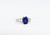 Vintage 3.18ct Oval Blue Sapphire and Diamond Platinum Deco Engagement Ring