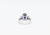 Vintage 3.18ct Oval Blue Sapphire and Diamond Platinum Deco Engagement Ring