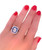 Sapphire and Diamond 18K White Gold Art Deco Vintage Inspired Ring