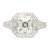 GIA Certified Art Deco Style Asscher Cut Diamond Ring