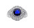 Tiffany & Co. Art Deco A.G.L Certified Sapphire and Diamond Ring