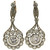 Diamond Platinum Dangle Earrings, Art Deco