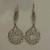 Diamond Platinum Dangle Earrings, Art Deco