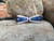 Blue Sapphire with Diamond Bow Brooch Set in 18 Karat White Settings