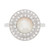 Art Deco Pearl and Diamond Double Halo Ring, circa 1920s