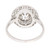 Art Deco Pearl and Diamond Double Halo Ring, circa 1920s