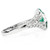 Emerald Diamond 18K Gold Delicate Floral Pinkey Ring