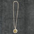 Chanel Vintage -  Necklace with CC pendant in Gold and Silver coated Metal