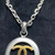 Chanel Vintage -  Necklace with CC pendant in Gold and Silver coated Metal