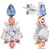 2 in 1 Earrings with Spinels, Sapphires, Tanzanites and Diamonds