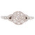 1920s 0.60 Carat Total Weight Diamond Cluster, 18 Karat White Gold Ring